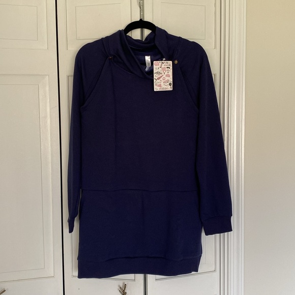 NET Latched Mana Harbor Snap Nursing Pullover - XL navy blue - Picture 3 of 8